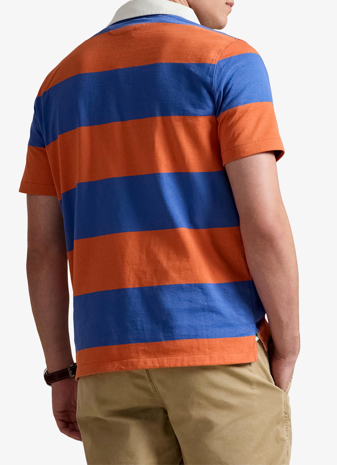 Ralph Lauren Classic fit polo met streepprint - achterkant solar sky/modern royal-zygh