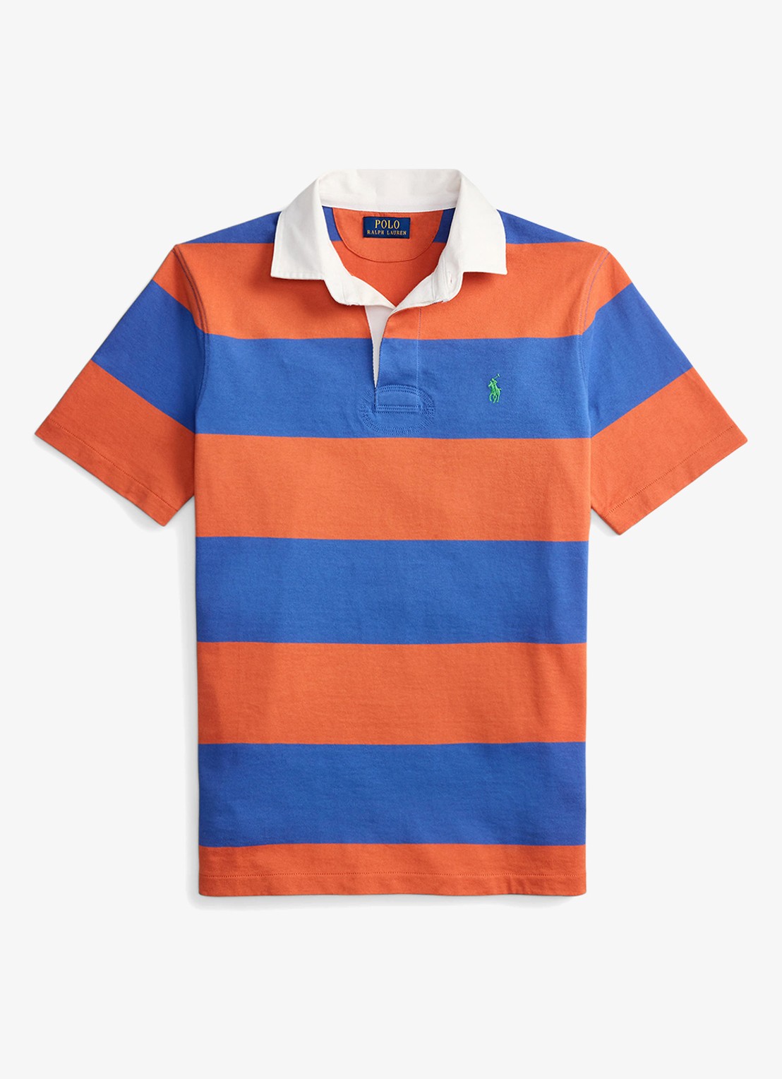Ralph Lauren Classic fit polo met streepprint - voorkant 2 solar sky/modern royal-zygh