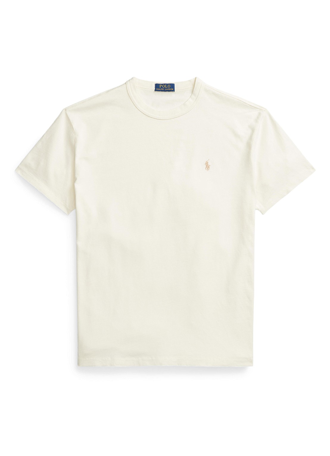 Ralph Lauren Classic fit T-shirt met ronde hals - voorkant clubhouse cream / creme