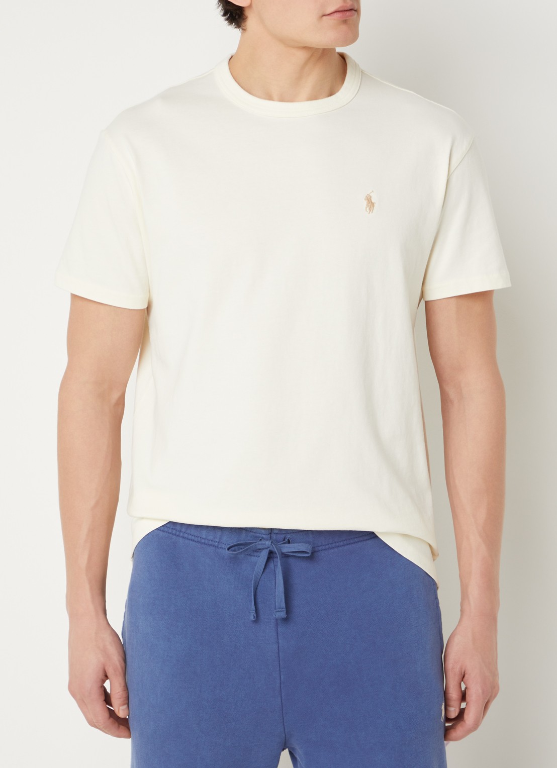 Ralph Lauren Classic fit T-shirt met ronde hals - detail 6 clubhouse cream / creme