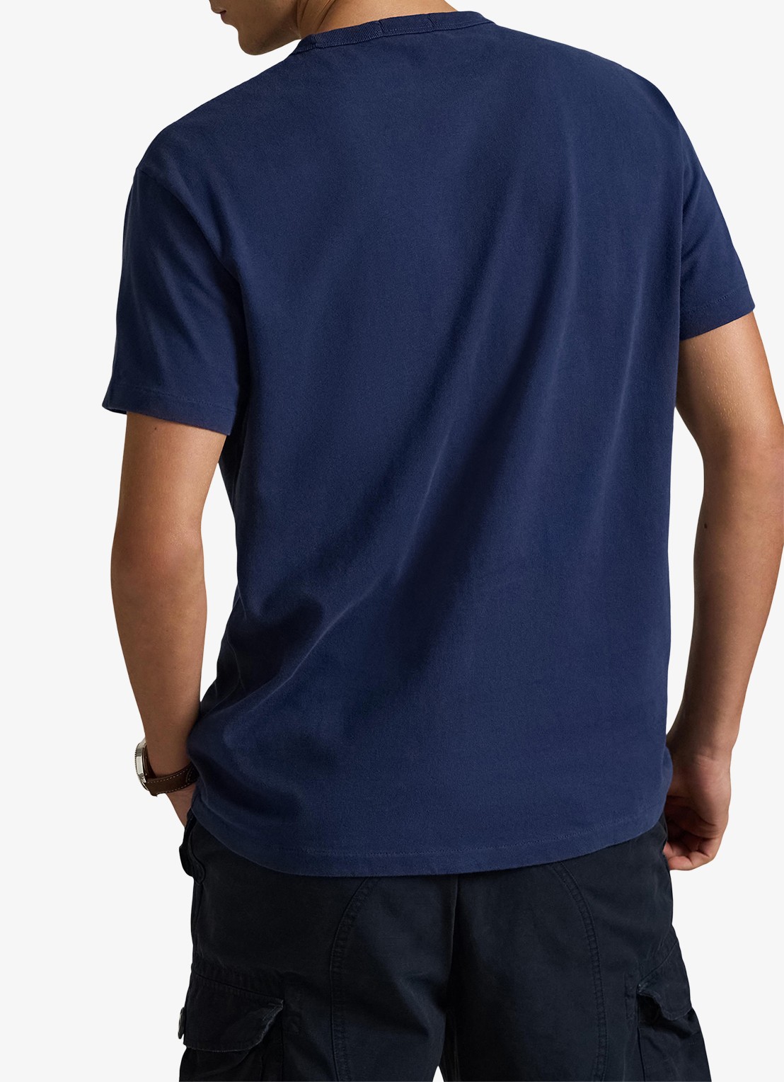 Ralph Lauren Classic fit T-shirt met ronde hals - achterkant 8 cruise navy / donkerblauw