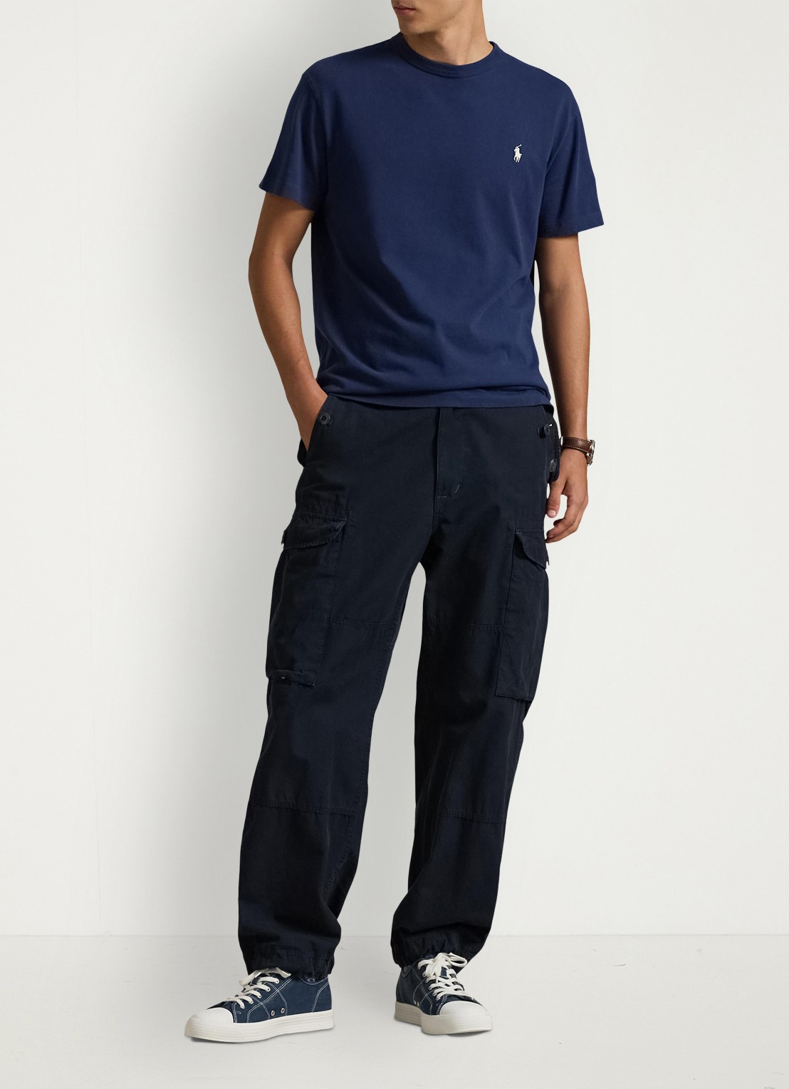 Ralph Lauren Classic fit T-shirt met ronde hals - voorkant 2 cruise navy / donkerblauw