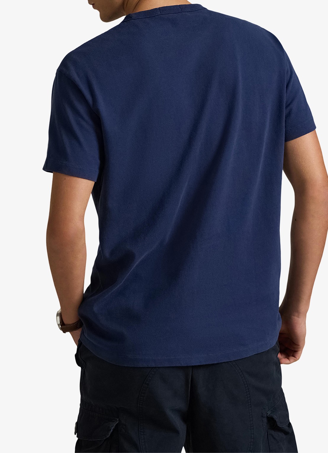 Ralph Lauren Classic fit T-shirt met ronde hals - achterkant 9 cruise navy / donkerblauw