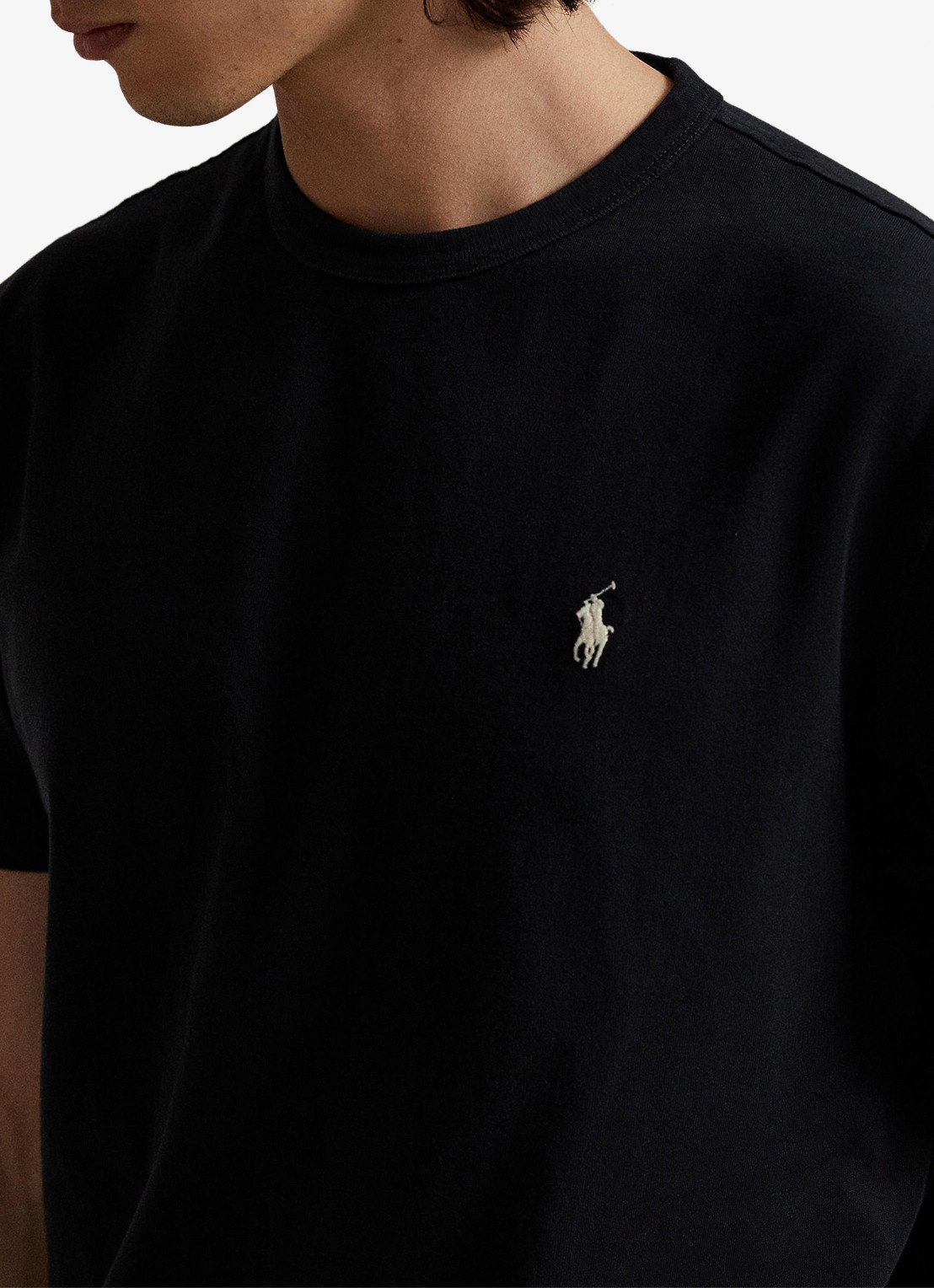 Ralph Lauren Classic fit T-shirt met ronde hals - detail 2 polo black / zwart