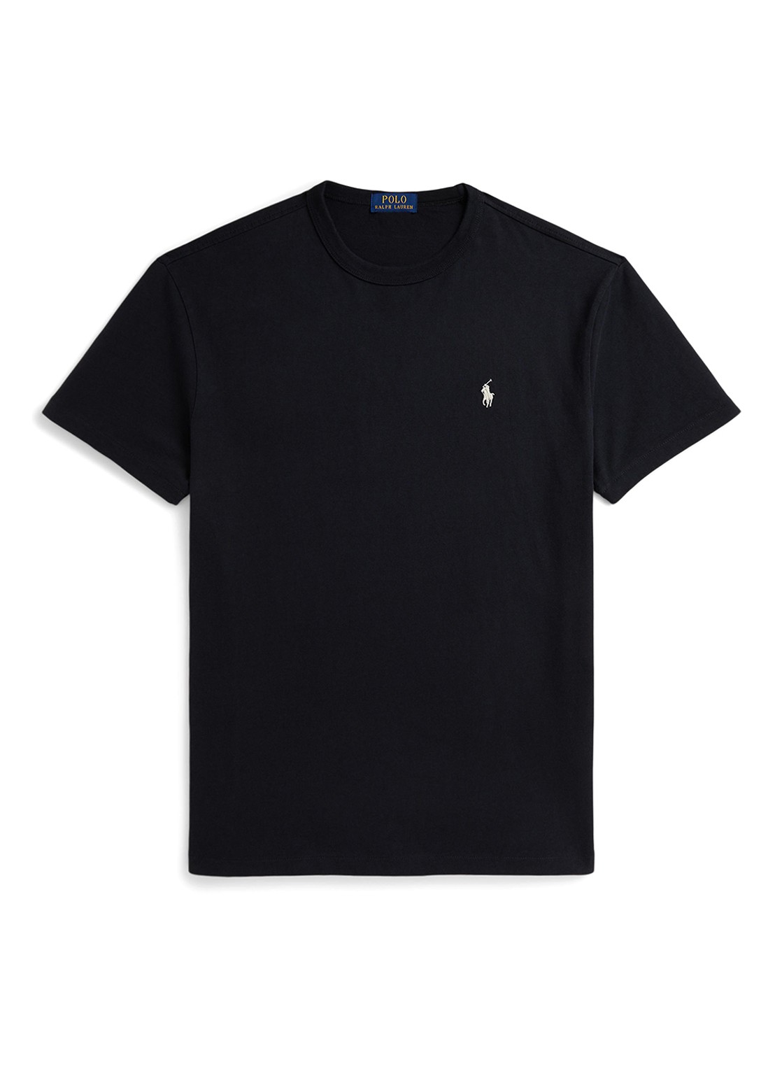 Ralph Lauren Classic fit T-shirt met ronde hals - voorkant 3 polo black / zwart