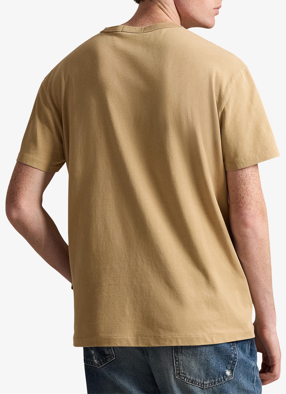Ralph Lauren Classic fit T-shirt met ronde hals - achterkant 5 classic camel-2xsg