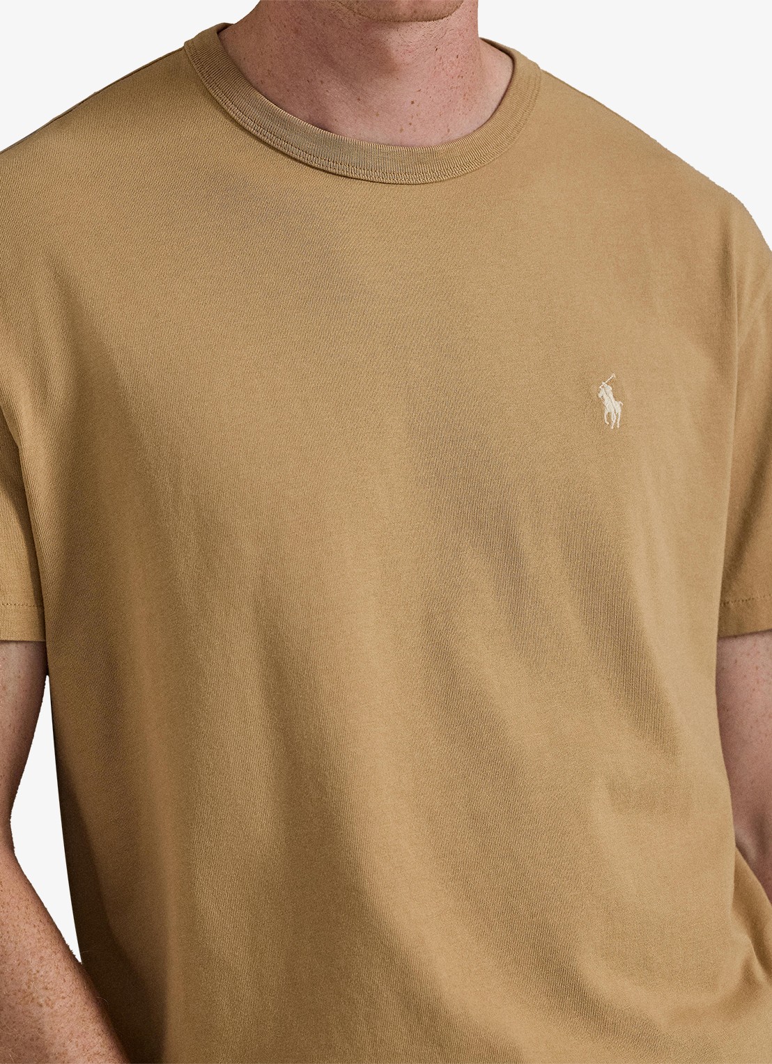Ralph Lauren Classic fit T-shirt met ronde hals - detail 4 classic camel-2xsg