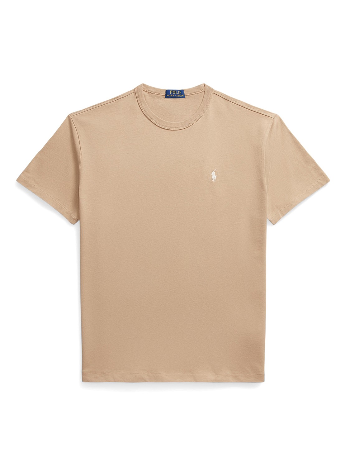 Ralph Lauren Classic fit T-shirt met ronde hals - voorkant classic camel-2xsg