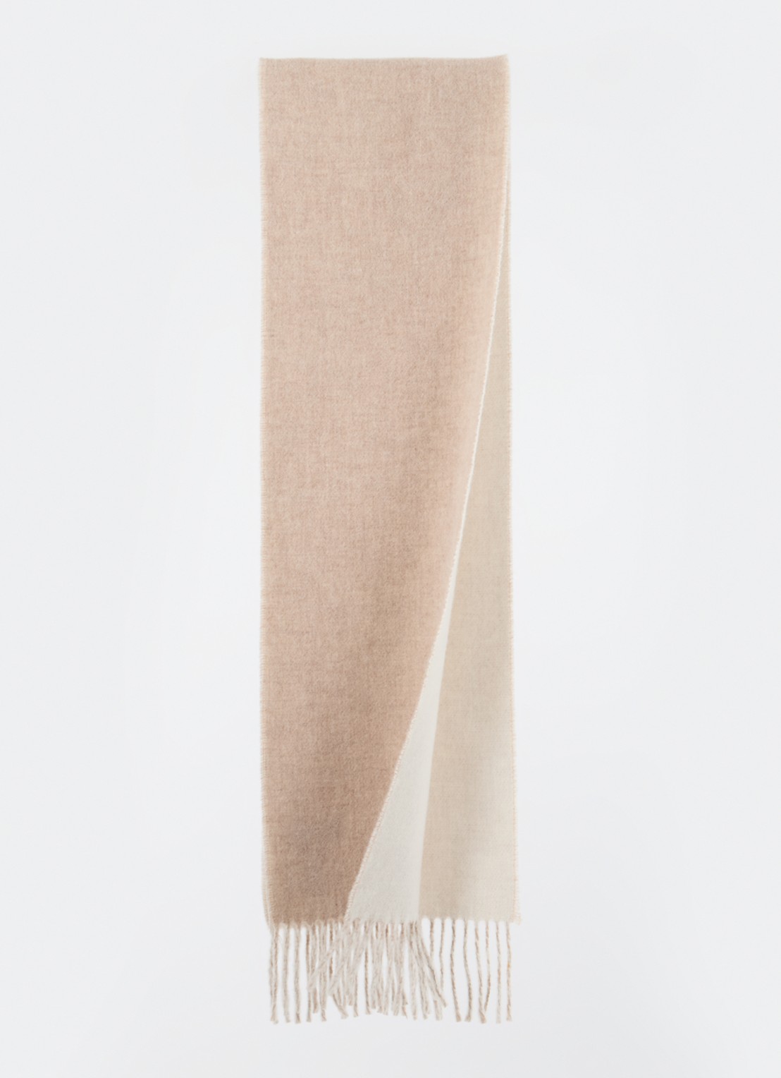 Ralph Lauren Classic Reversible sjaal in wolblend 168 x 25 cm - detail 2 taupe