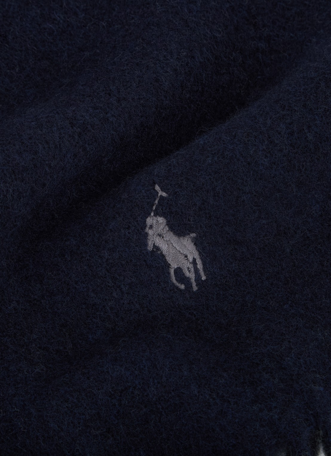 Ralph Lauren Classic Reversible sjaal in wolblend 168 x 25 cm - detail 3 donkergrijs