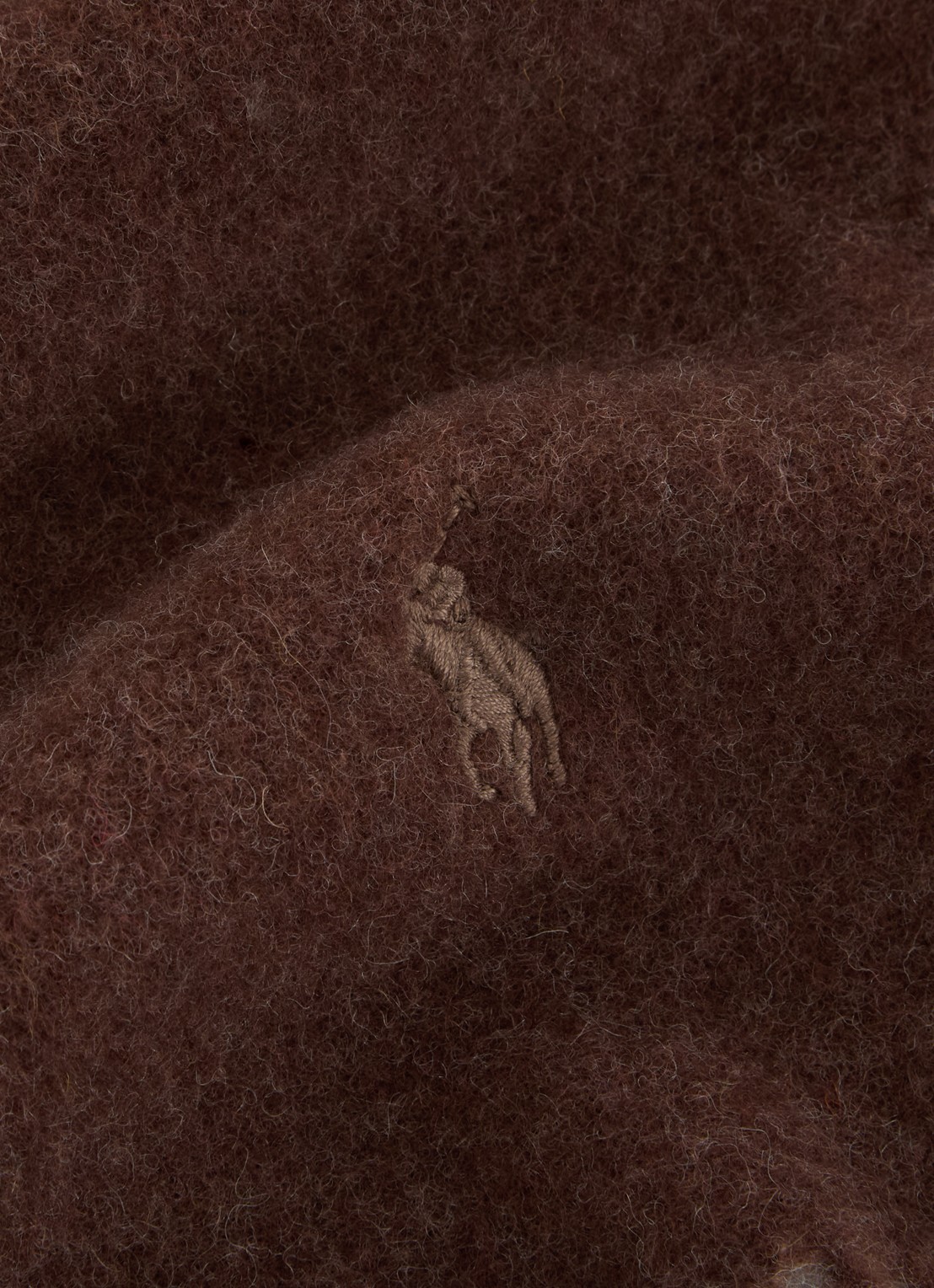 Ralph Lauren Classic Reversible sjaal in wolblend 168 x 25 cm - detail 2 bruin