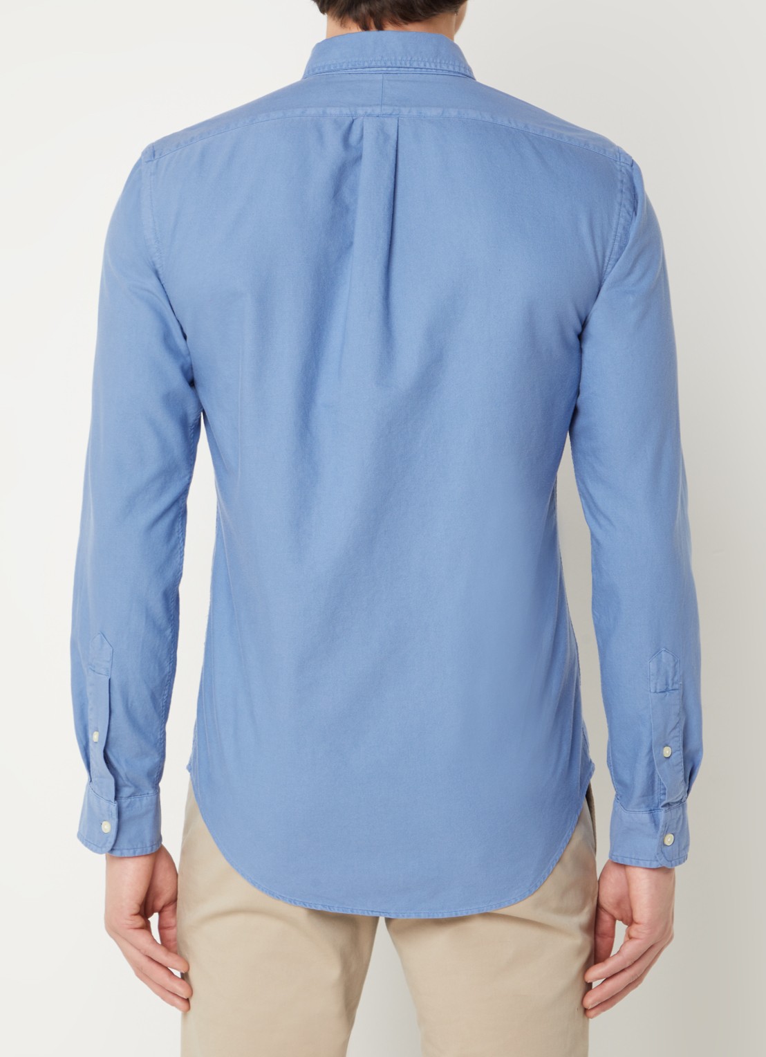 Ralph Lauren Classic slim fit overhemd van katoen - achterkant 3 bastille blue / blauw