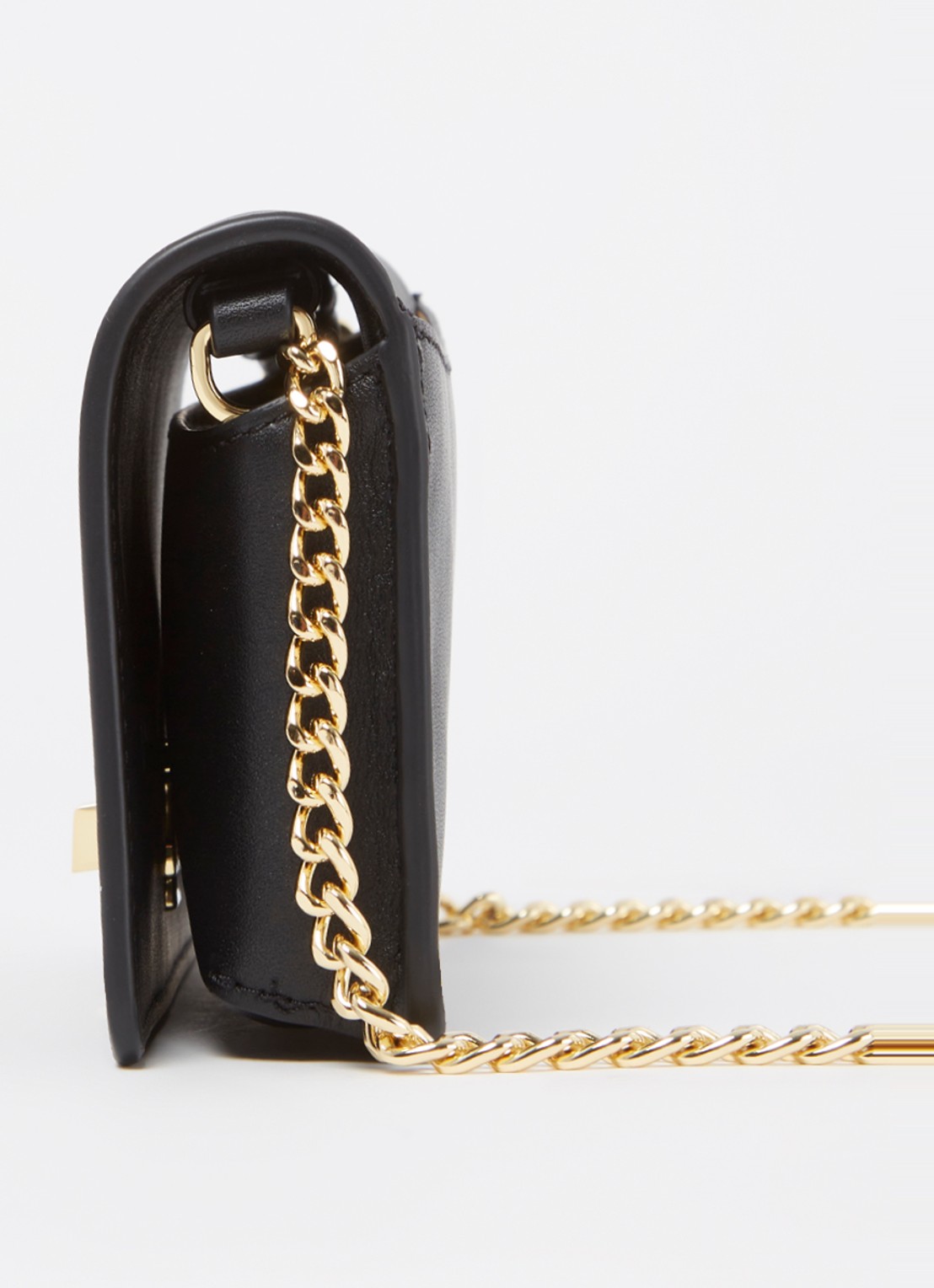 Ralph Lauren Clutch van leer met logo - detail 4 zwart