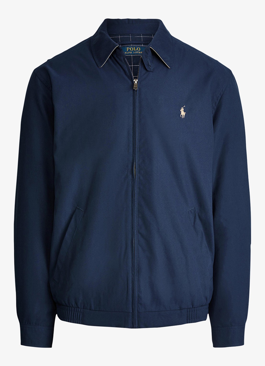 Ralph Lauren Coach jack met klassieke kraag - voorkant refined navy / blauw