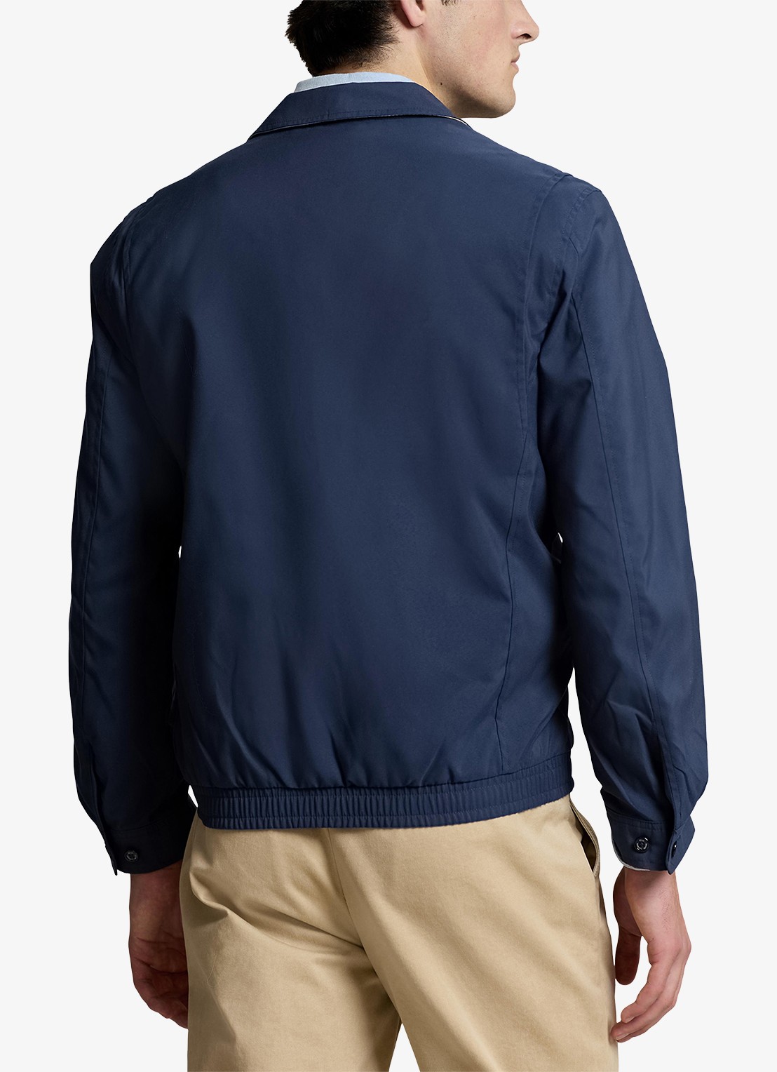Ralph Lauren Coach jack met klassieke kraag - achterkant 9 refined navy / blauw