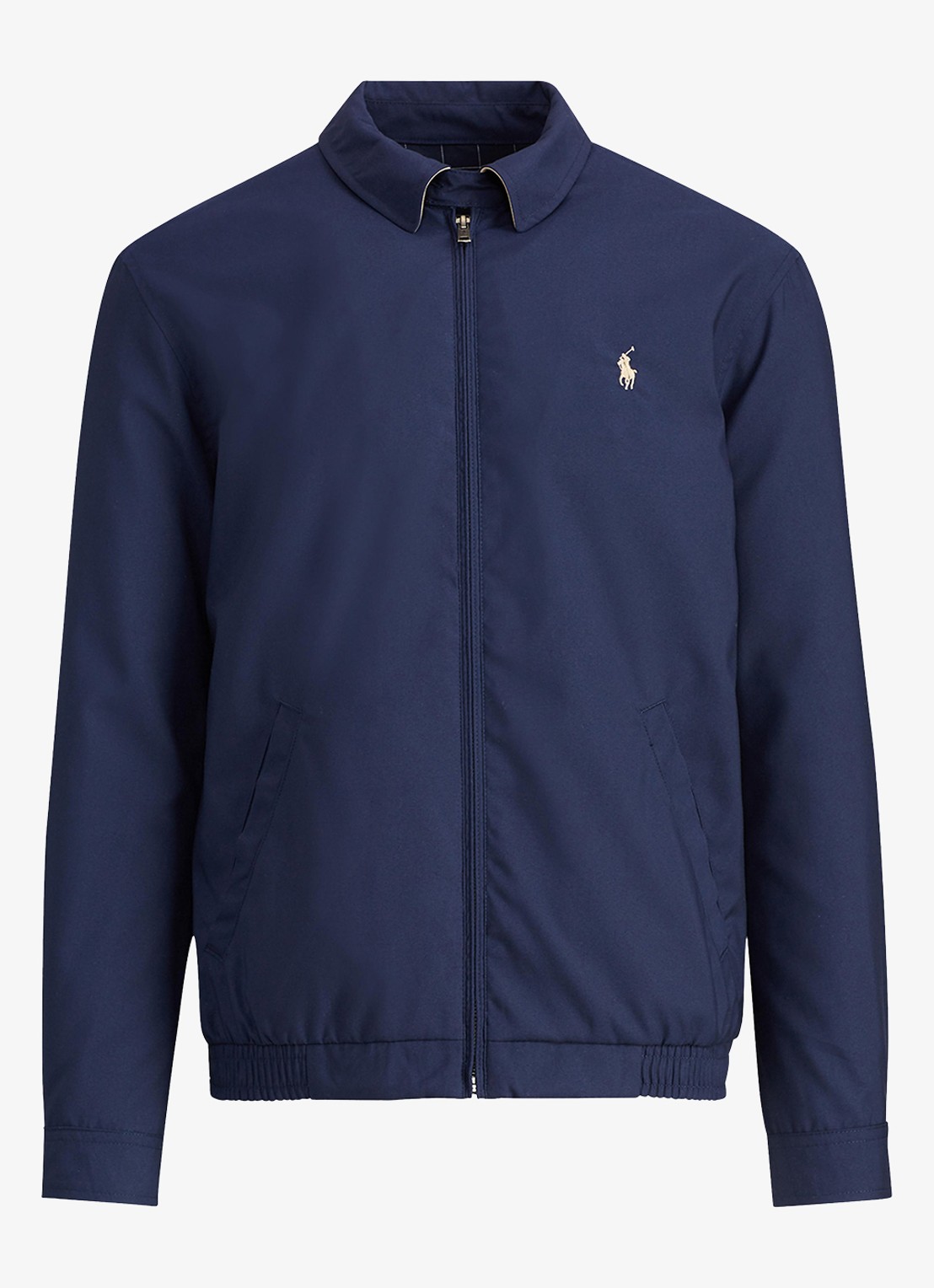 Ralph Lauren Coach jack met klassieke kraag - voorkant 2 refined navy / blauw