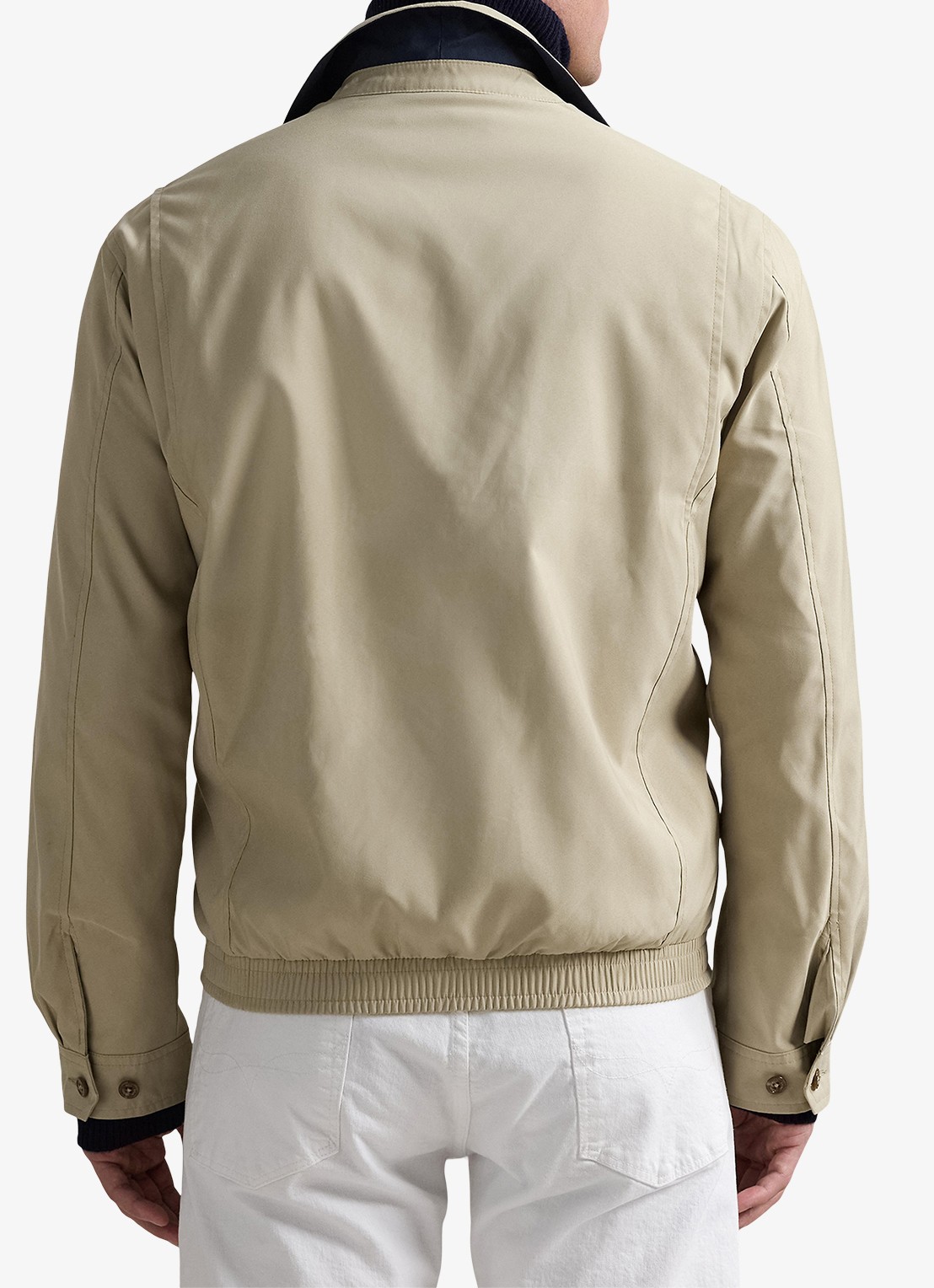 Ralph Lauren Coach jack met klassieke kraag - achterkant 3 khaki / beige