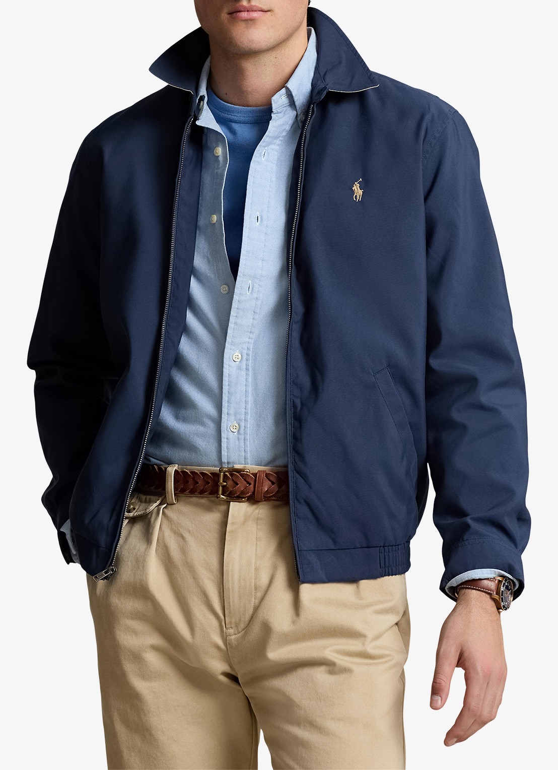 Ralph Lauren Coach jack met klassieke kraag - detail 7 refined navy / blauw