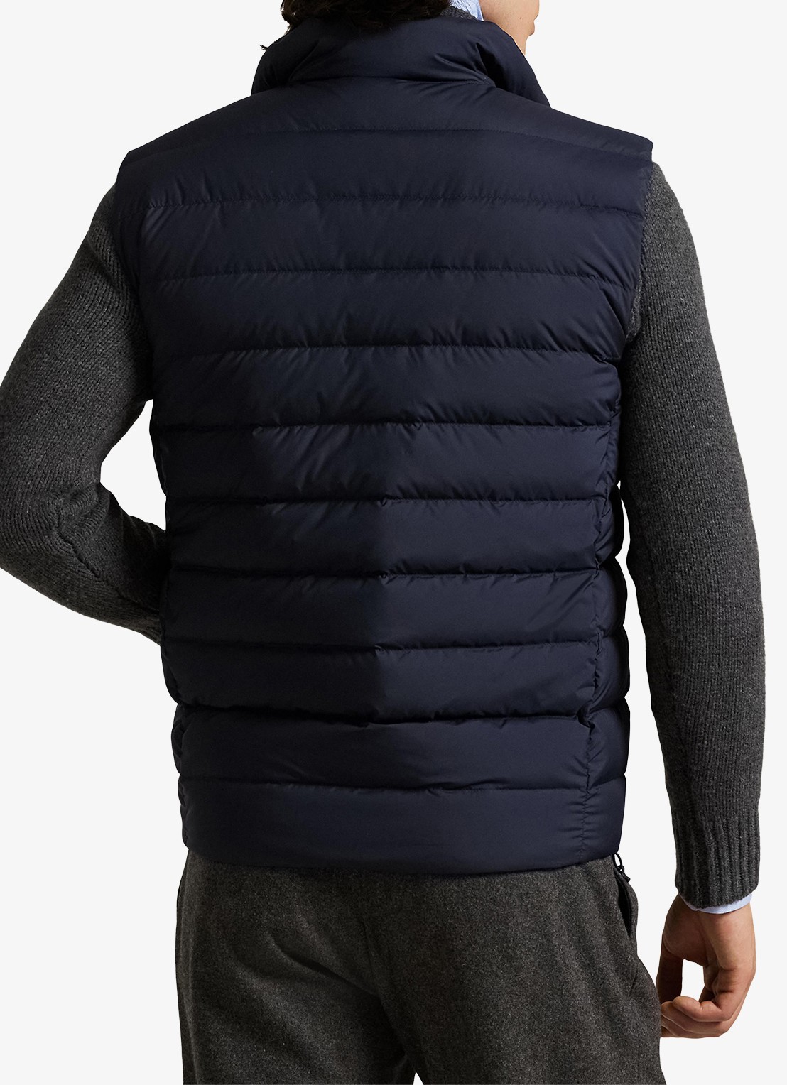 Ralph Lauren Colden bodywarmer met logoborduring - achterkant collection navy / donkerblauw