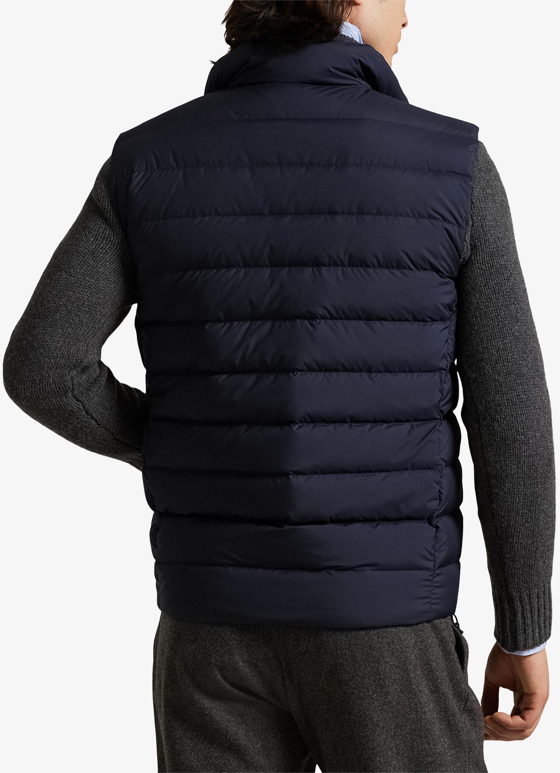 Ralph Lauren Colden bodywarmer met logoborduring - achterkant 2 collection navy / donkerblauw