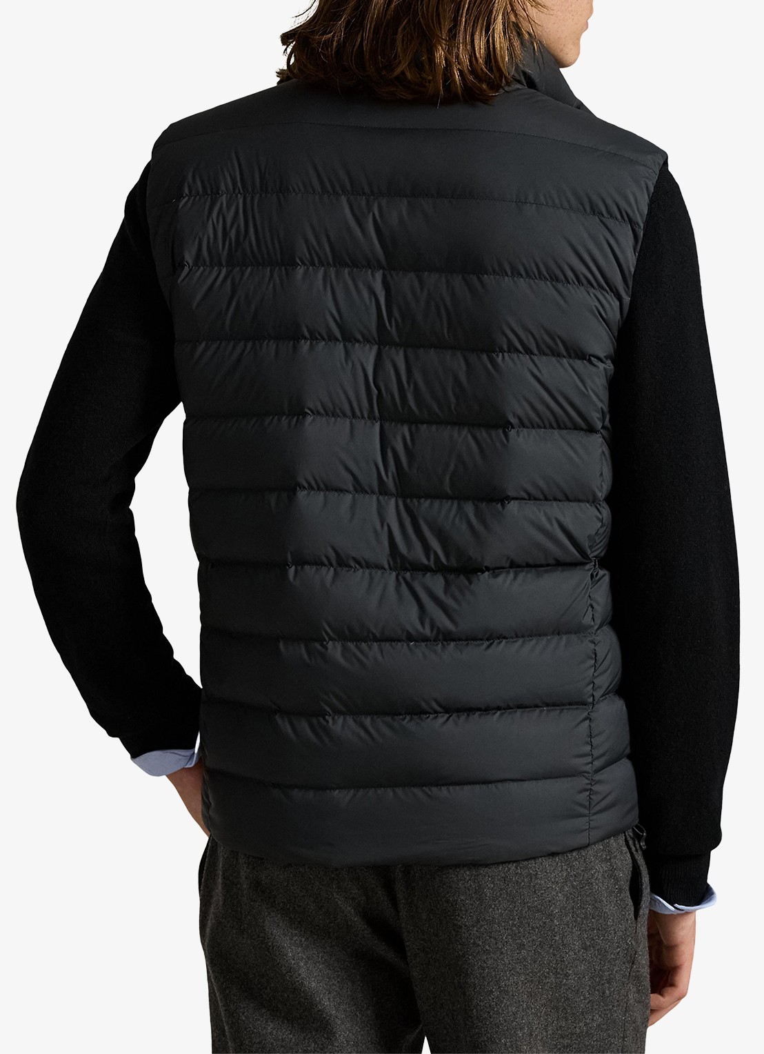 Ralph Lauren Colden bodywarmer met logoborduring - achterkant polo black / zwart