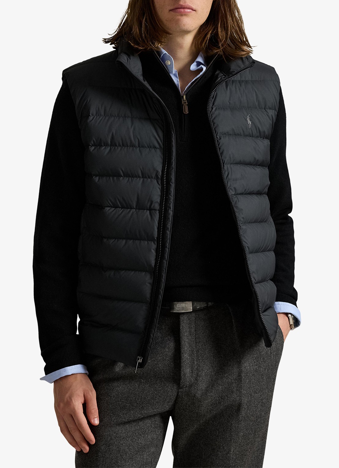 Ralph Lauren Colden bodywarmer met logoborduring - detail 3 polo black / zwart