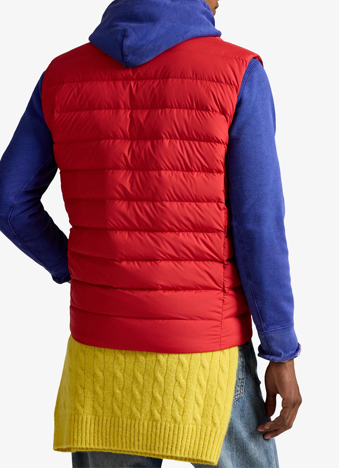 Ralph Lauren Colden bodywarmer met logoborduring - achterkant rl 2000 red / rood