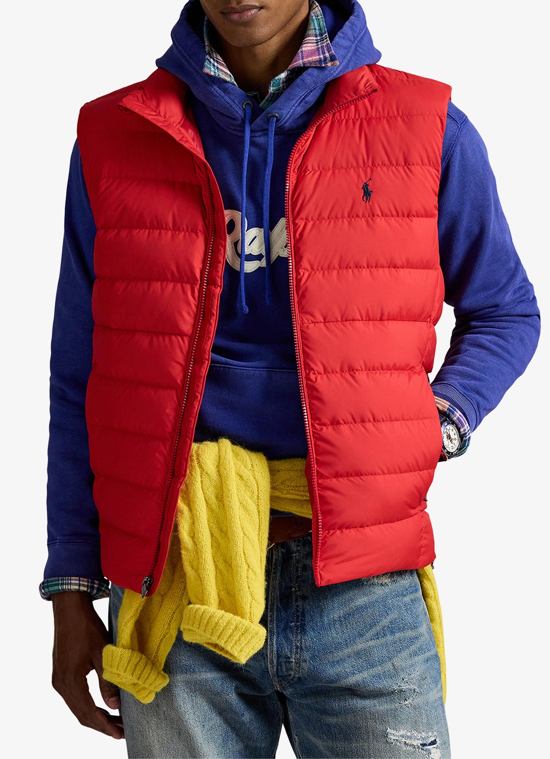 Ralph Lauren Colden bodywarmer met logoborduring - detail 2 rl 2000 red / rood
