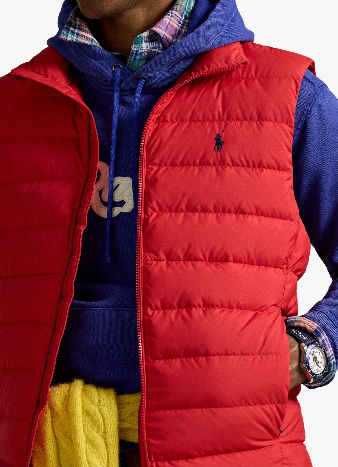 Ralph Lauren Colden bodywarmer met logoborduring - detail 3 rl 2000 red / rood