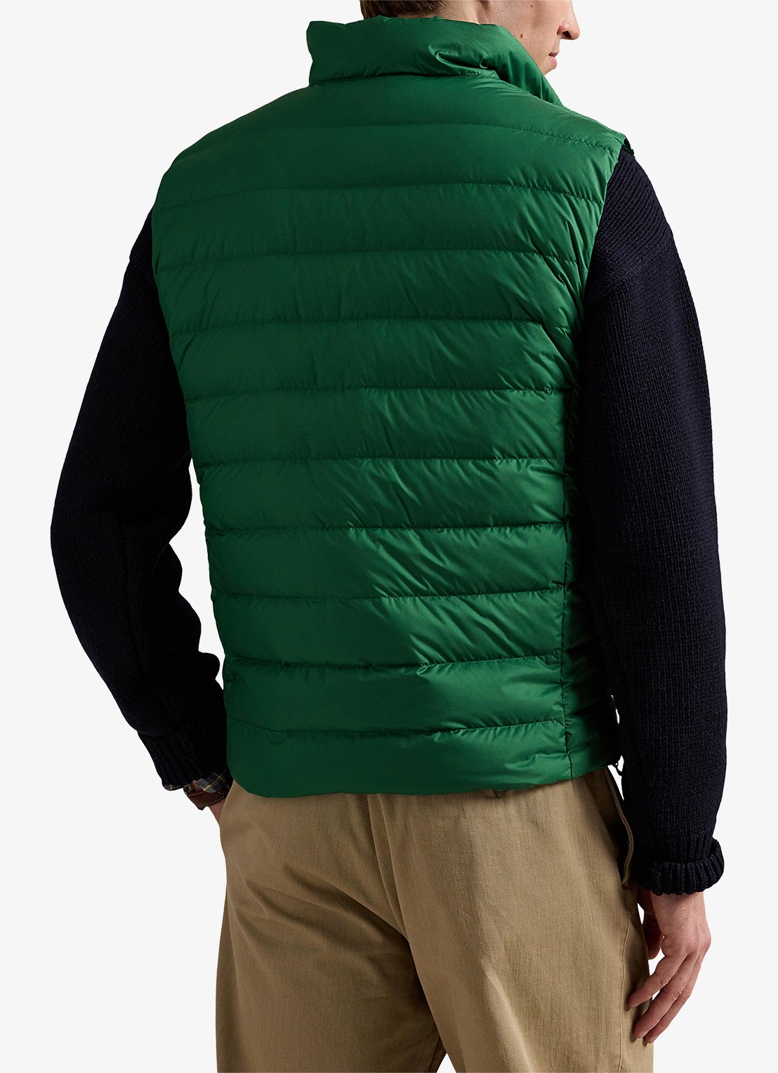Ralph Lauren Colden bodywarmer met logoborduring - achterkant 5 new forest / groen