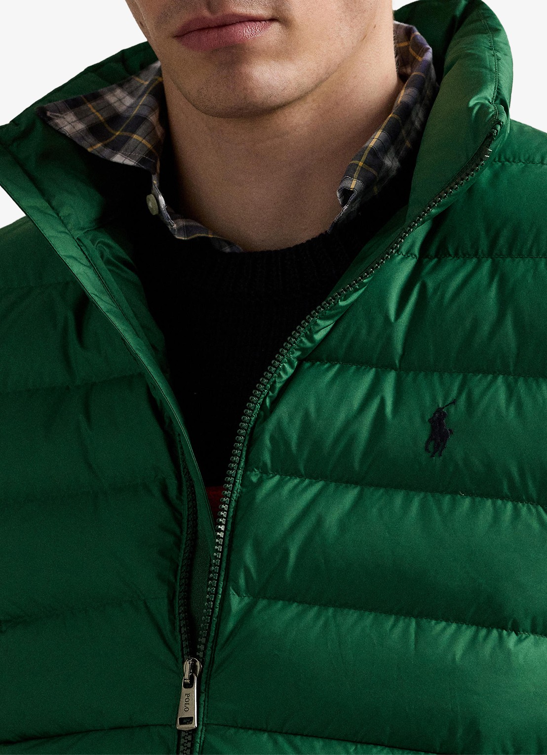 Ralph Lauren Colden bodywarmer met logoborduring - detail 4 new forest / groen