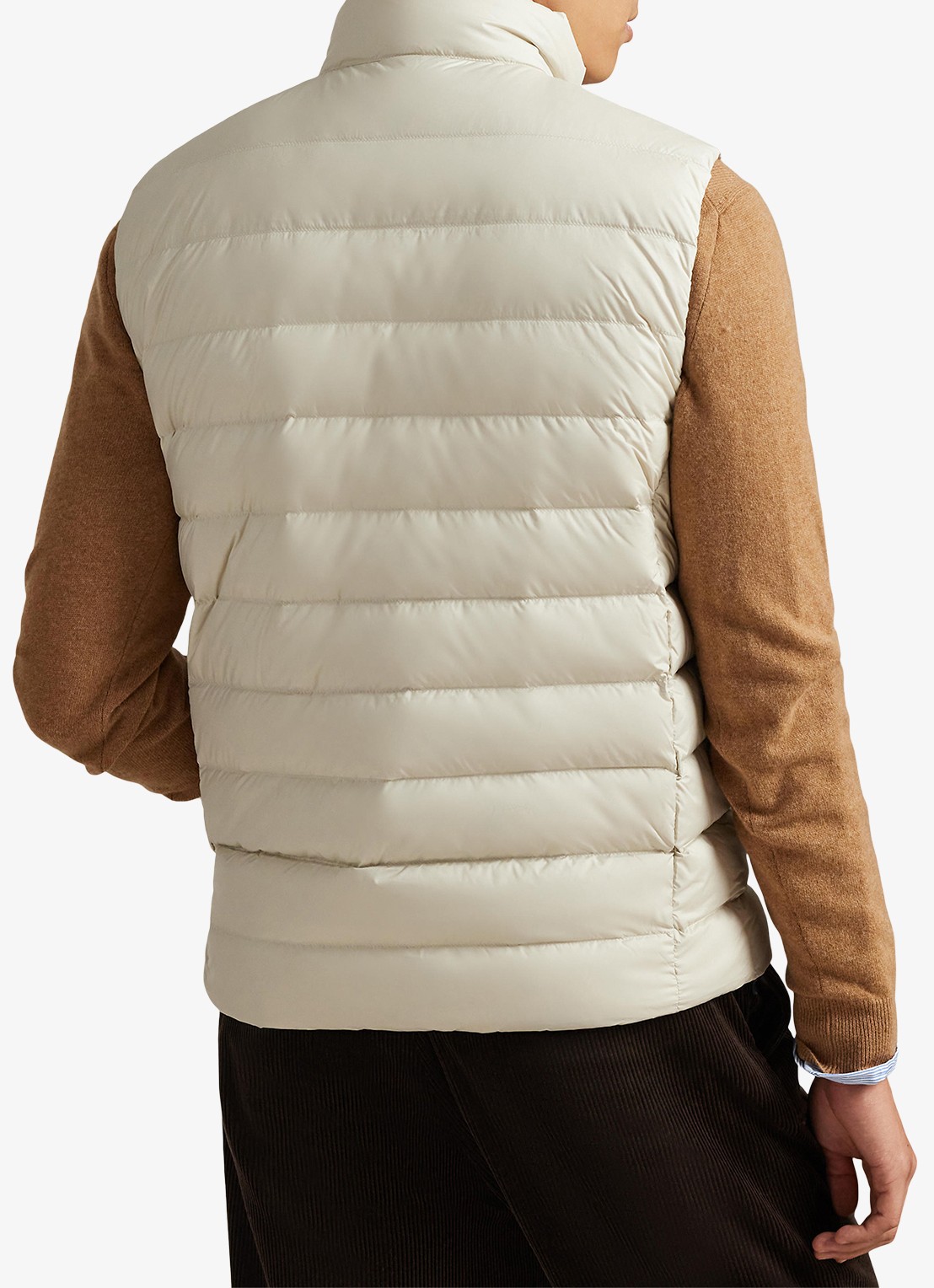 Ralph Lauren Colden bodywarmer met logoborduring - achterkant 8 basic sand / zand
