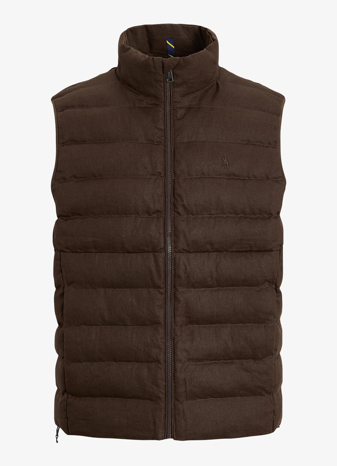 Ralph Lauren Colden bodywarmer met logoborduring - voorkant 4 nutmeg brown / bruin
