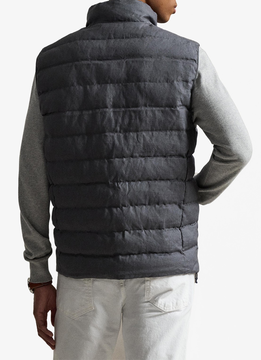 Ralph Lauren Colden bodywarmer met logoborduring - achterkant 5 grey cast / grijs