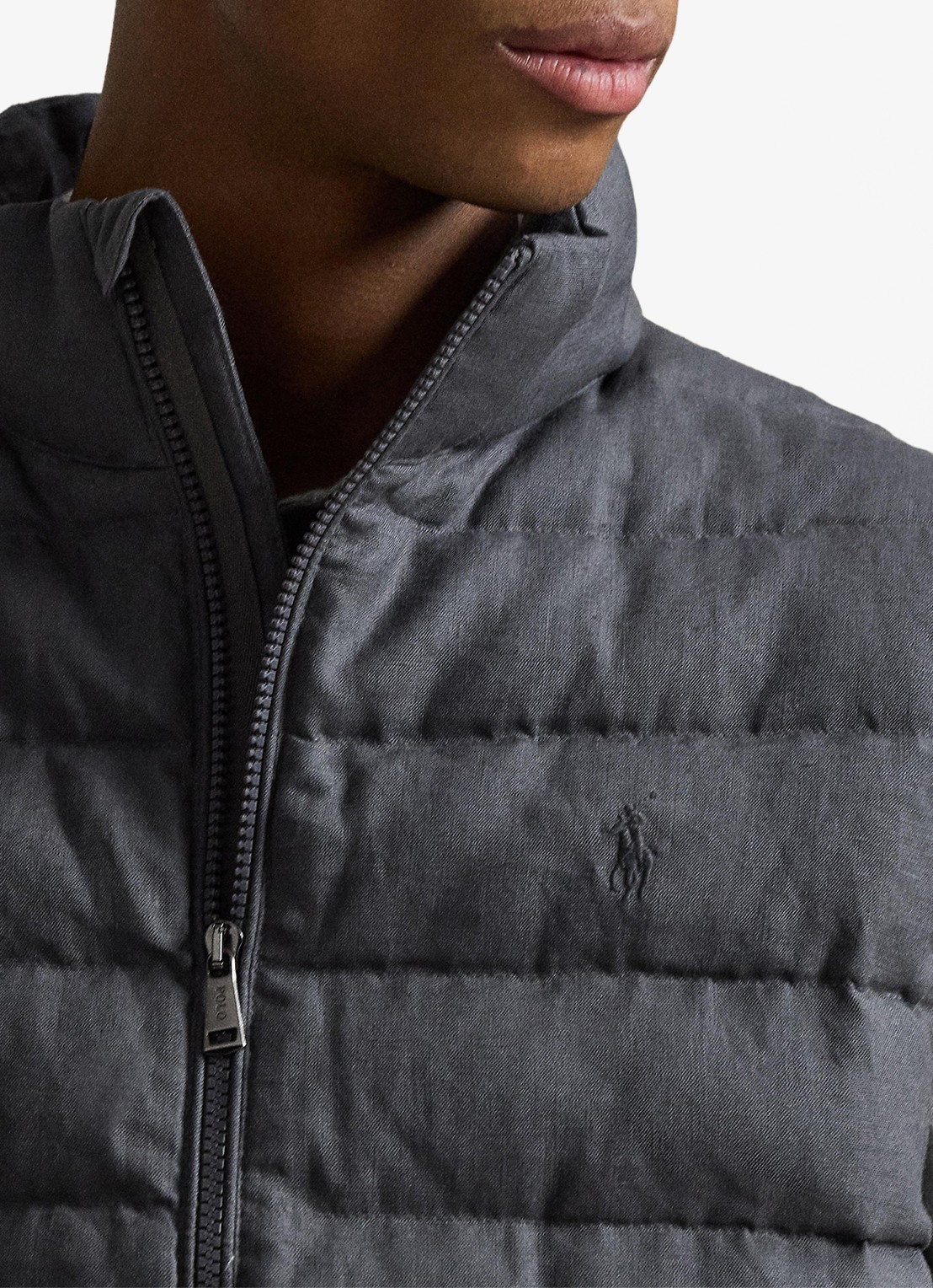 Ralph Lauren Colden bodywarmer met logoborduring - detail 2 grey cast / grijs