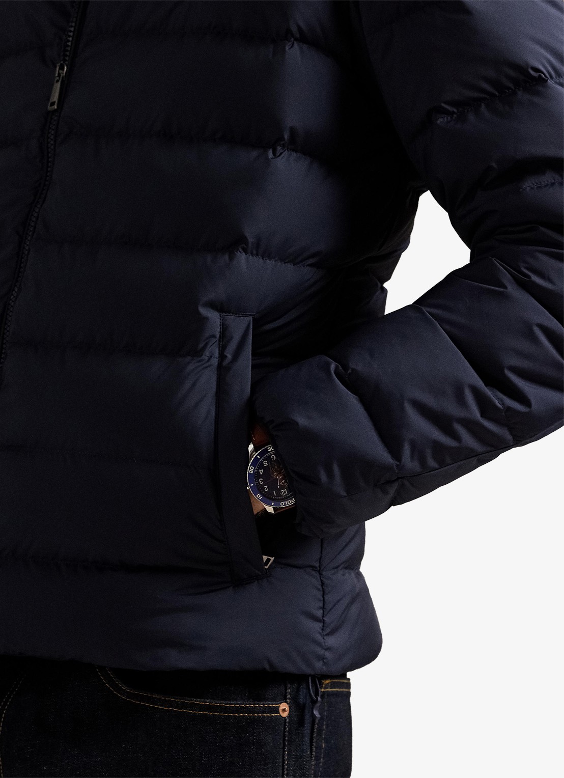Ralph Lauren Colden gewatteerd jack met donsvulling en steekzakken - detail 5 collection navy / donkerblauw
