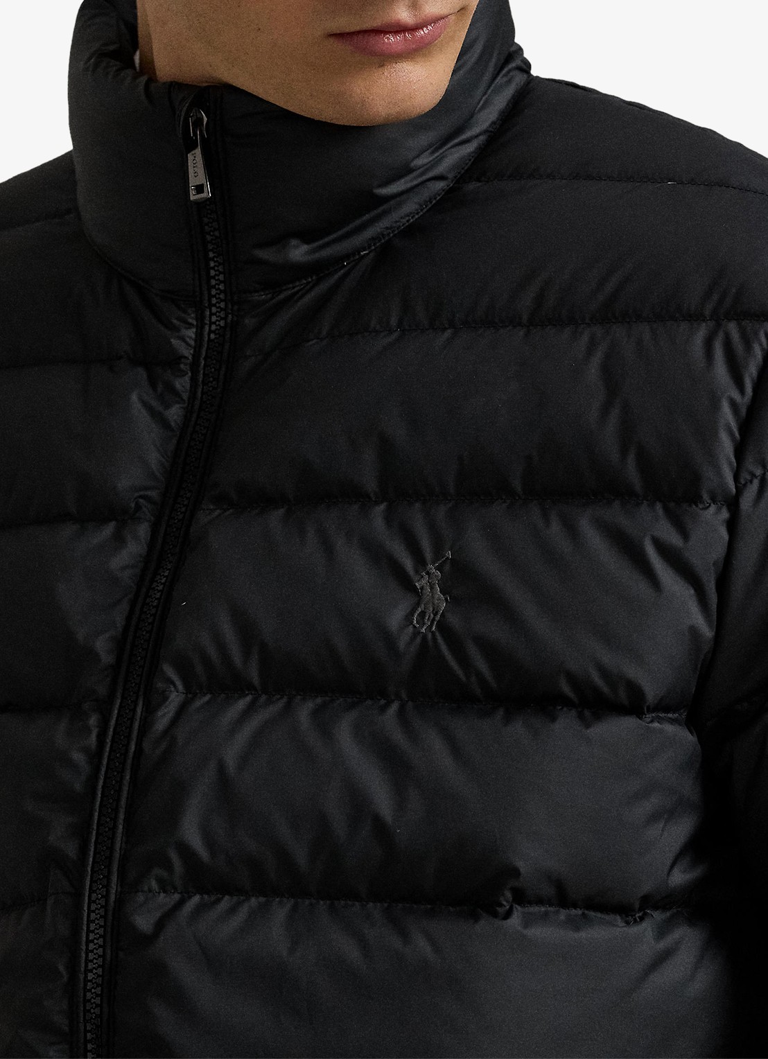 Ralph Lauren Colden gewatteerd jack met donsvulling en steekzakken - detail 2 polo black / zwart