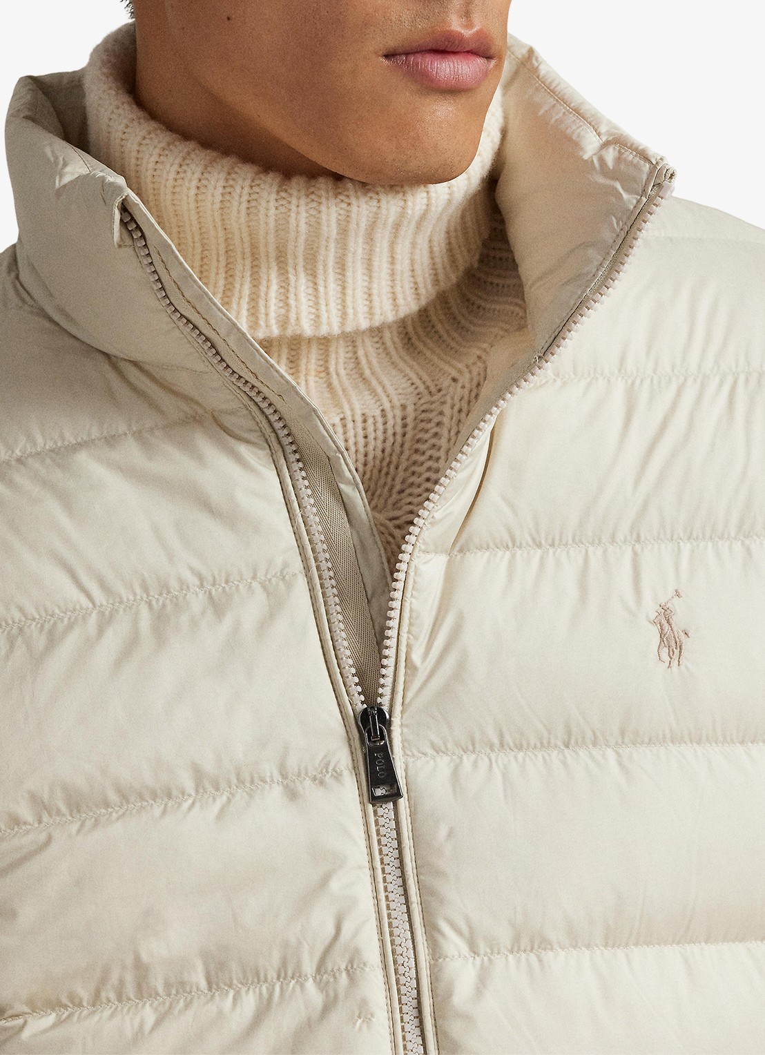 Ralph Lauren Colden gewatteerd jack met donsvulling en steekzakken - detail 7 basic sand / zand