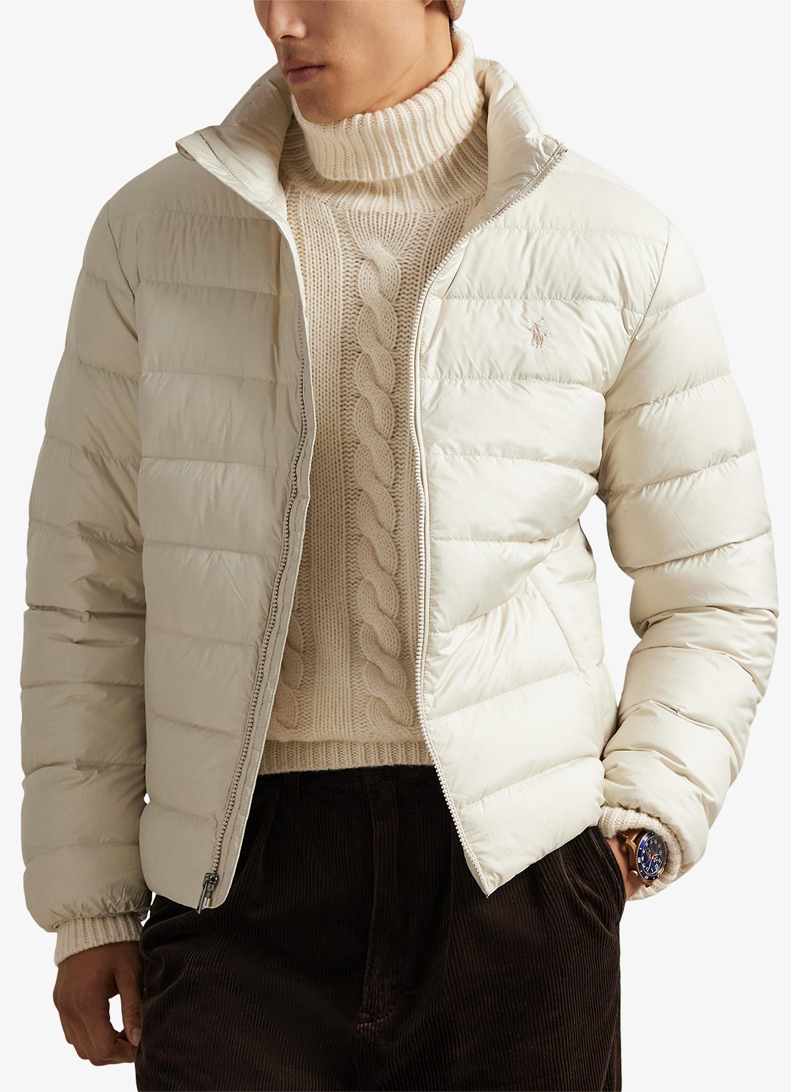 Ralph Lauren Colden gewatteerd jack met donsvulling en steekzakken - detail 9 basic sand / zand