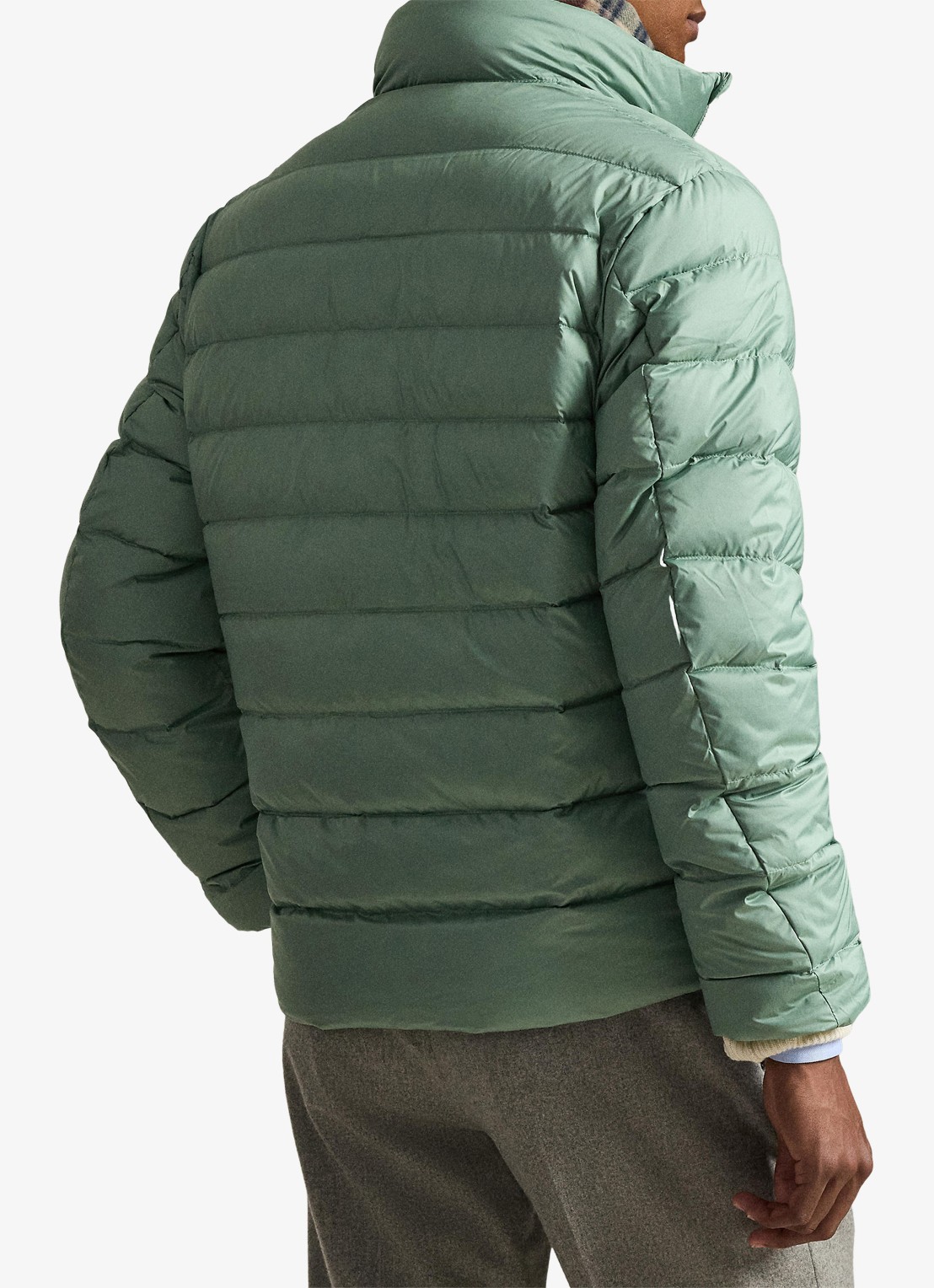 Ralph Lauren Colden gewatteerd jack met donsvulling en steekzakken - achterkant 5 light green / lichtgroen