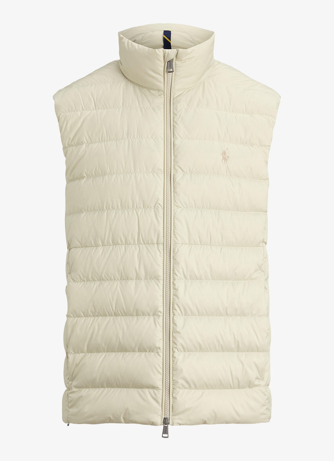 Ralph Lauren Colden opvouwbare bodywarmer met donsvulling en waterafstotende coating - voorkant 5 basic sand / zand