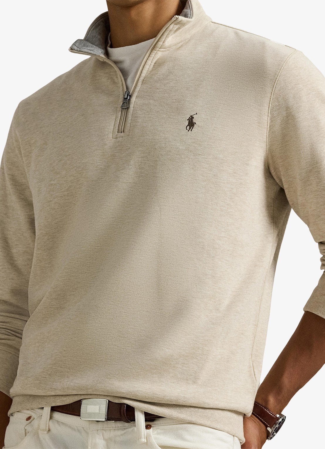 Ralph Lauren Coltrui met halve rits - detail 5 expedition dune heather