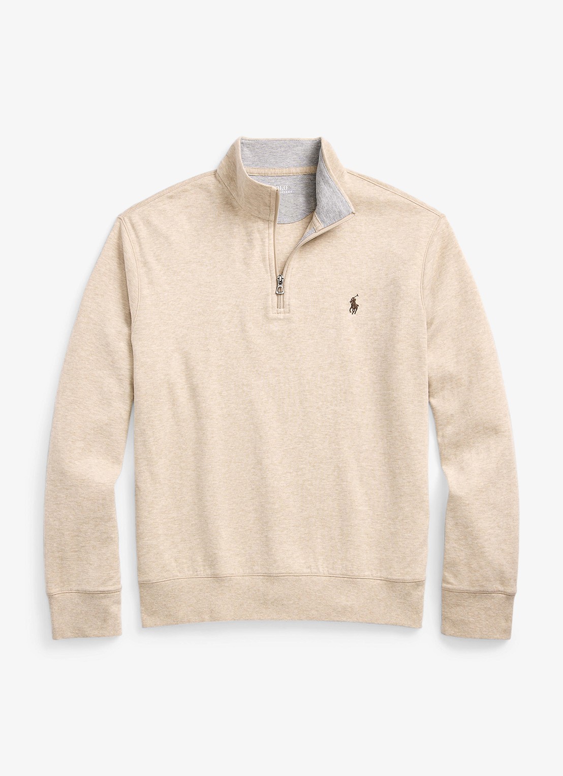 Ralph Lauren Coltrui met halve rits - voorkant expedition dune heather