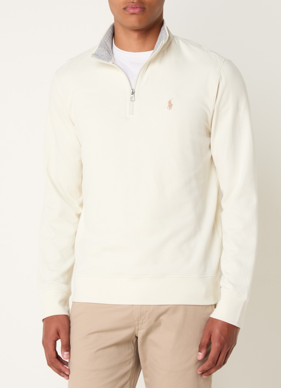 Ralph Lauren Coltrui met halve rits - detail parchment cream / creme