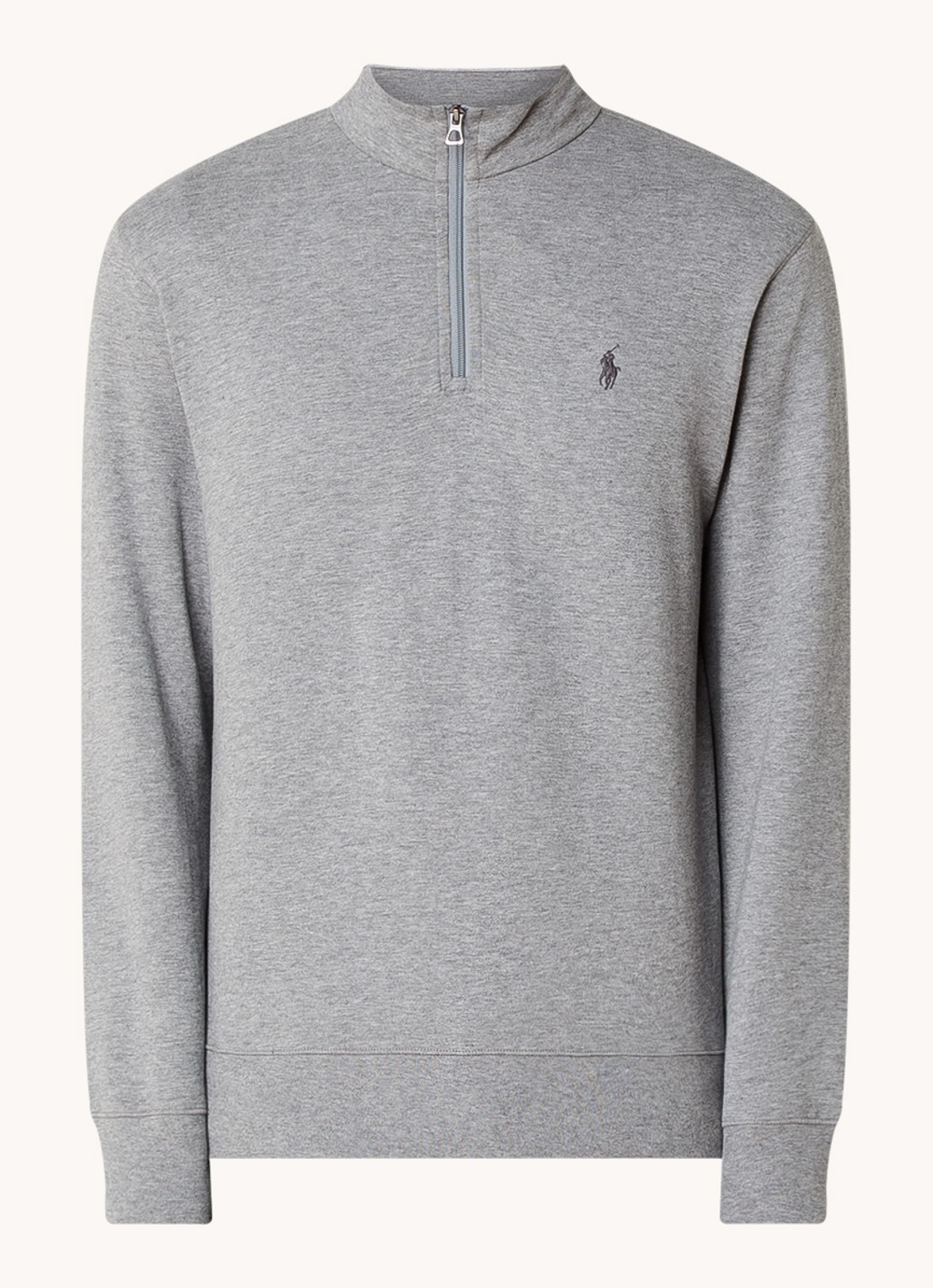 Ralph Lauren Coltrui met halve rits - voorkant steel heather