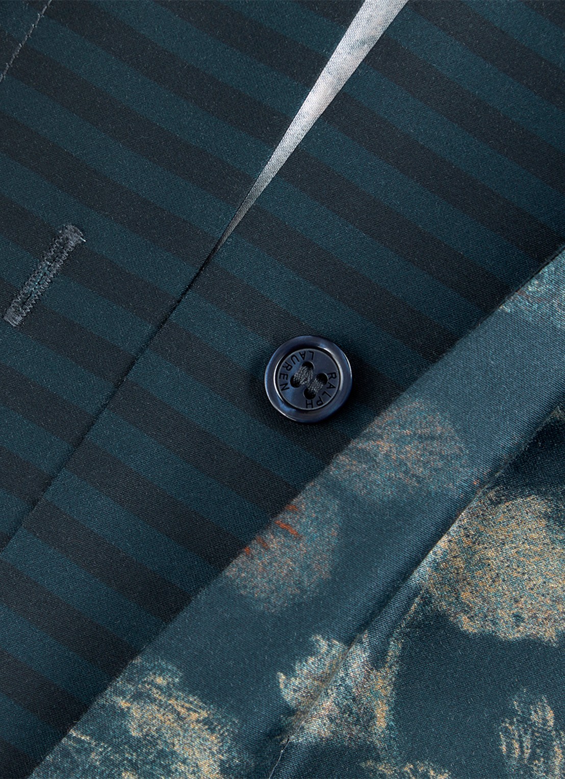 Ralph Lauren Cordelia dekbedovertrek - exclusief kussenslopen - detail 3 zeegroen