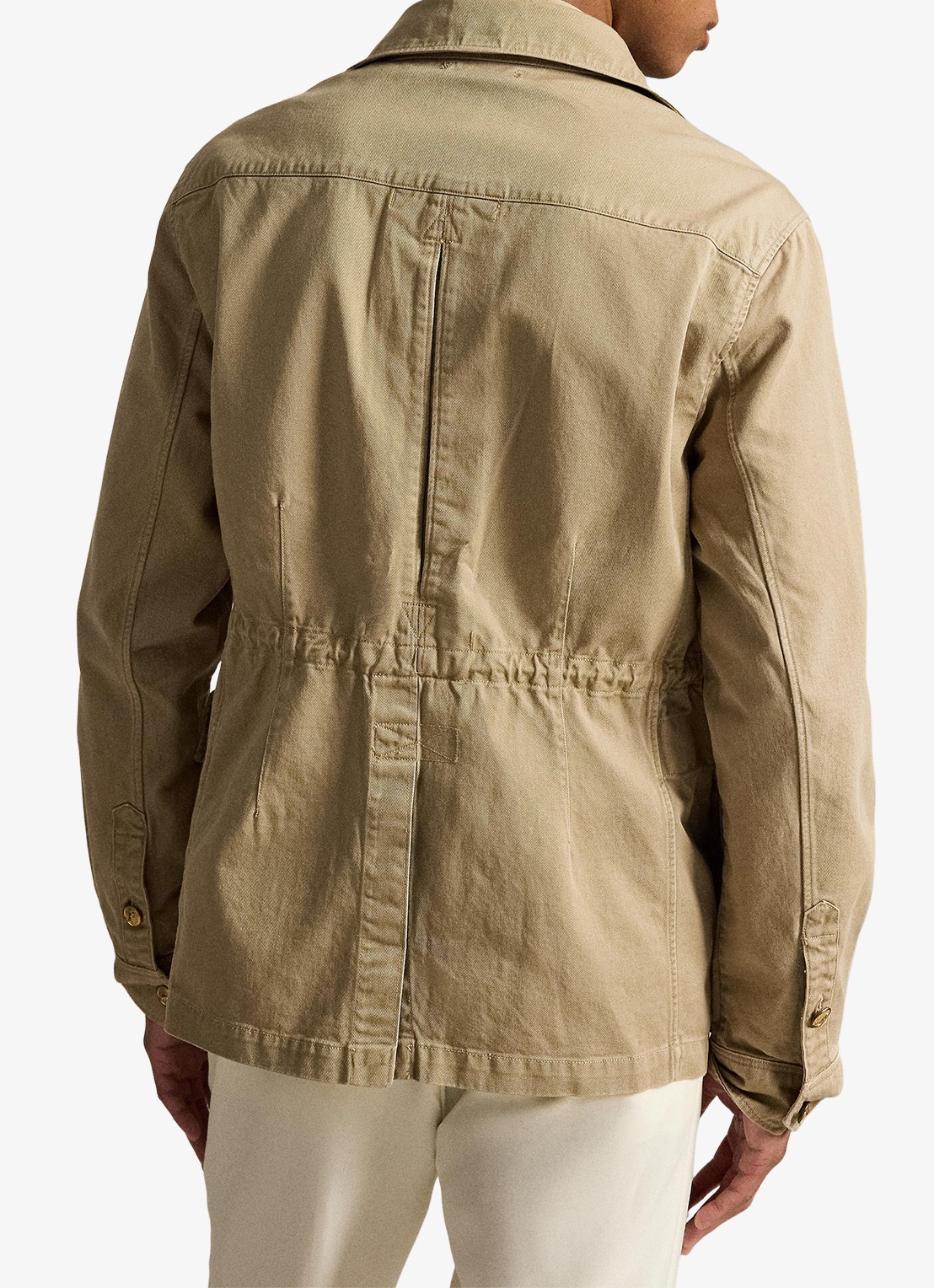 Ralph Lauren Crestwood utility jack met klepzakken  - achterkant 3 surrey tan / tan