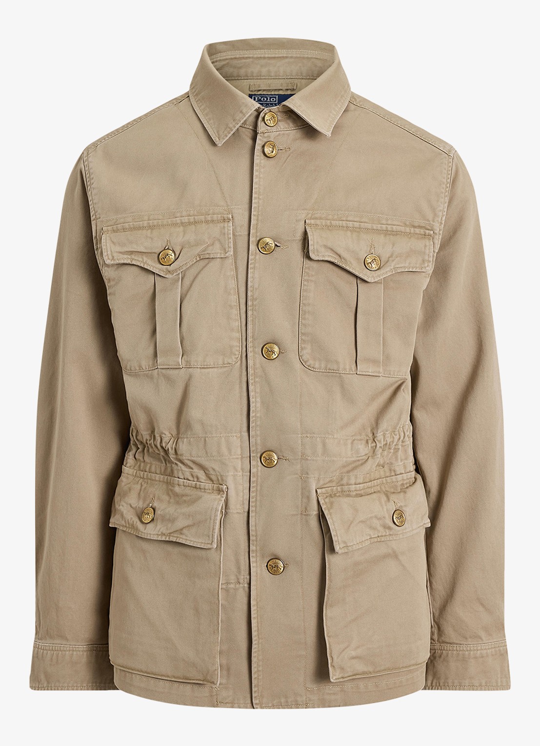 Ralph Lauren Crestwood utility jack met klepzakken  - voorkant surrey tan / tan