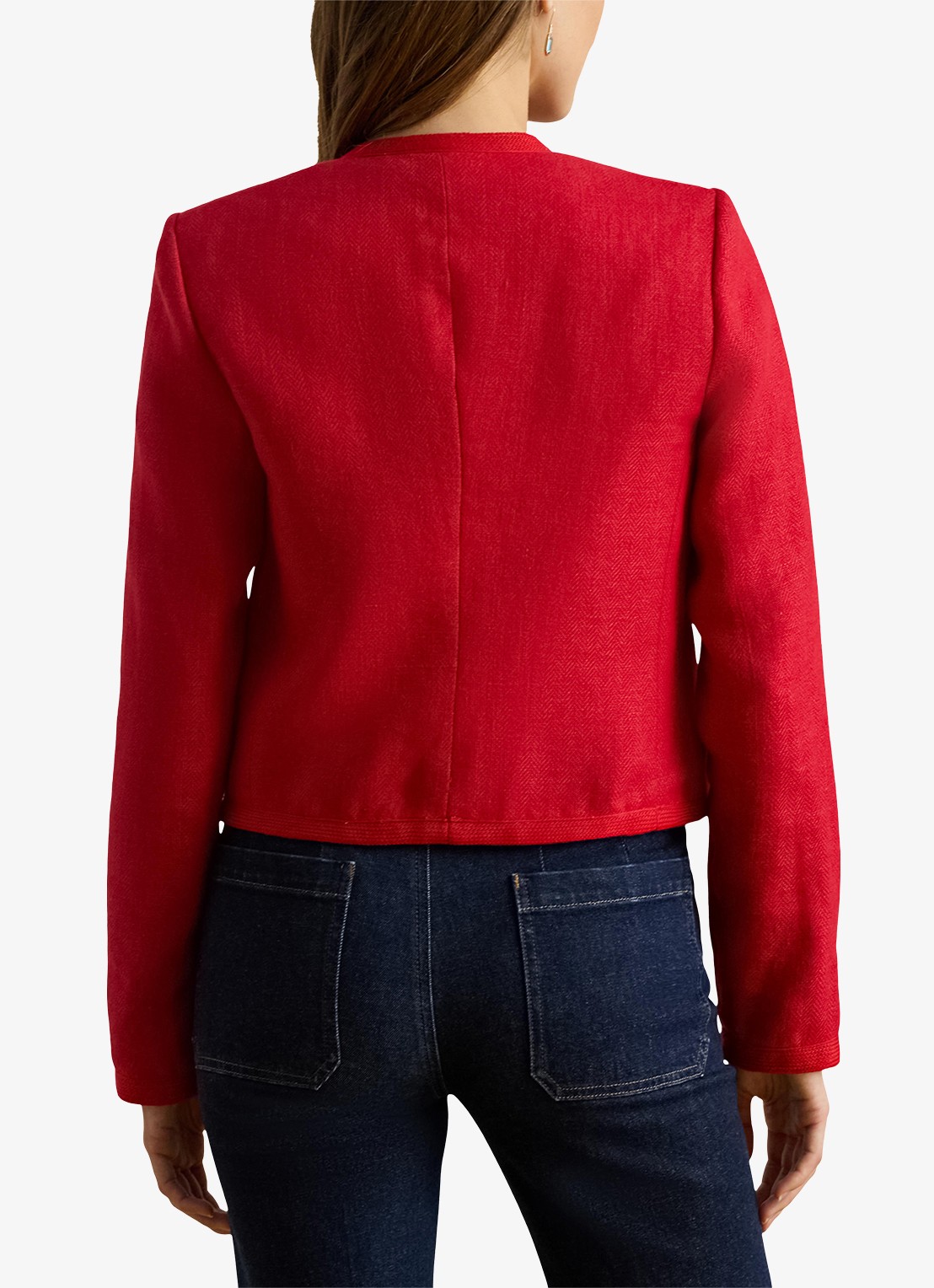 Ralph Lauren Cropped jack van linnen  - achterkant 5 cruise red 2wr6 / rood
