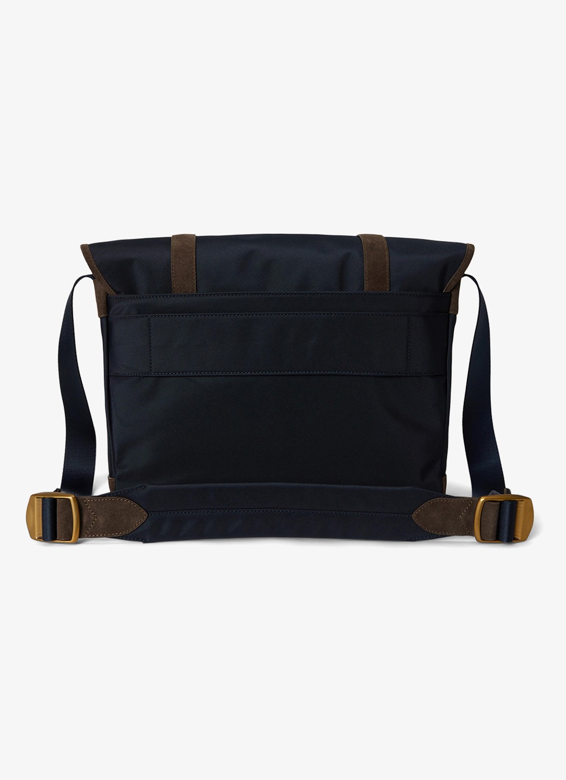 Ralph Lauren Crossbodytas met details van suède - achterkant newport navy/brown-3vg4